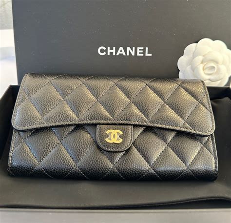 classic long flap wallet chanel|Chanel wallet sarah medium.